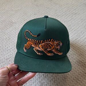 Tiger embroidered snap back hat